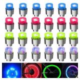 FICBOX 24 PCS LED Wheel Lights Flash Light Tire Valve Cap Lamp for Car Trucks Motorcycle Bike (24pcs Mixed)