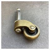 LUXUFUL 1" Swivel Stem Ball Caster Wheel, Zinc Alloy Castor for Furniture Socket Type Mounting Stem, Antique Brass, 353lbs, Pack of 4