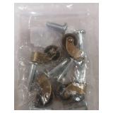 LUXUFUL 1" Swivel Stem Ball Caster Wheel, Zinc Alloy Castor for Furniture Socket Type Mounting Stem, Antique Brass, 353lbs, Pack of 4