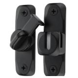 FIREFLYWEB Flip Door Latch Black 180 Degree Heavy Duty Bar Gate Latches Safety Door Lock, Bold Thickened Anti-Rust Update Design (90-180Filp Door Latch)
