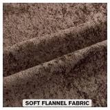 FUTEI Dark Coffee Flannel Throw Pillow Covers 18x18 Inch Set of 2,Soft Crushed Dimensional Textured Cushion Cases,Modern Home Decor for Couch Living Room