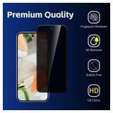 MUCDE 2+2 Pack For Google Pixel 9 Pro Fold Privacy Tempered Glass Front Screen Protector,Scratch Resistant Anti-Spy,Accessories 2 Privacy Screen + 2 Camera Lens Protector