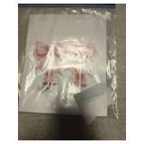 JINYO Coquette Pink Bow Perfume High Heels Package Wall Art Prints Set of 4, Preppy Girly Pink Wall Decor Posters Pictures for Girls Room Bathroom Apartment, 8x10 Unframed