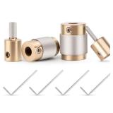 Ecarke Diamond Grinder Bit Head Tools for Stained Glass - 4 Sizes (1 3/4, 1/4, 1/8 Inch) with Brass Core - Glass Supplies