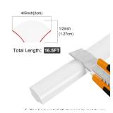 Flexible Quarter Round Molding Self Adhesive (White, 16.5 Ft) Peel and Stick Flexible Corner Molding Trim Caulk Strip for Ceiling, Molding, Wall Corner, Tile Edge, Countertop Cabinet Edge