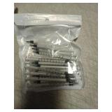 20 Pack 1ml Syringe with Cap for Liquid, 1cc Plastic Small Syringes with Cover, Non-Sterile, No Needle
