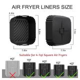 Air Fryer Silicone Liners 2 Pack, Reusable Square Air fryer Basket Liners, 4-7Qt Silicone Baking Tray for Instant Air fryer, Oven Microwave Pot Accessories, Food Grade Kitchen Gadgets