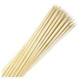Bamboo Smores Sticks (50 Pcs), 17.5" Marshmallow Roasting Sticks for Fire Pit, 5mm Heavy Duty Wooden Skewers for Smore Hot Dog Barbecue Thick Sticks for Campfire Grilling Camping Bonfire