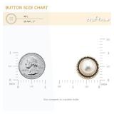 Craftisum 20 pcs Half-Cut Faux Pearl with Metal Shank Sewing Coat Buttons -25mm -1"