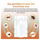 Pest Defence Ultrasonic Pest Repeller, Bye Critter Ultrasonic Pest Repeller Plug-in Mouse Repellent for Home Repels Mice, Spiders, Rodents, Cockroaches, and Ants Eco-Friendly, Chemical-Free