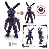 Toysvill Inspired by Five Nights at Freddy Game Action Figures Collection Toys (FNAF) Toy, Set 6 pcs, Height 6in [Nightmare Foxy, Freddy, Bonnie, Fazbear, Chica and Human Security] with Masks