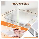 Acrylic Cutting Board with Counter Lip, 16x12 Inch Clear Cutting Boards for Kitchen Counter, Cutting Board Non Slip for Countertop Protector, Apartment Essentials Kitchen Decor Gifts