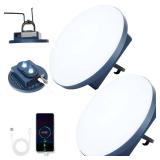 12000mAh 5000LM Camping Lights 2Pack, 42W Tent Light Rechargeable, Flashlight Portable, LED Camping Lantern, Canopy Lights Outdoor, Lanterns for Power Outages, Waterproof Emergency Gear for Hurricane