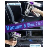 AOHPEGN Handheld Car Vacuum Portable Cordless, 22000Pa High-Power Suction Hand held Vacuum Cleaner & Air Duster for Car Cleaning, Home, Office, Pet Hair | Multi-Nozzle, Washable Filter, LED Light Test