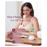 Momcozy Breast Pump Hands Free Mobile Style | M6, Wearable Breastfeeding Pump Ideal Rhythm for More Milk, DoubleFit Flange More Fit & Discreet with 3 Modes & 9 Levels, 24mm - 2 Pack Cozy Red