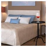 RattanView 1 Pcs Metal Martini Table Black Small Round Drink Table12.5 x 12.5 x 27.75 Inches Pedestal Iron Side Tables for Small Spaces Bedroom Living Room