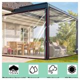 TBXWLRF Tarp Waterproof - Clear Tarps 7X12FT with Grommets, Clear Vinyl Patio Enclosure Plastic for Windows Winter Outdoor Plant Garden Chicken Coop Porch Gazebo Lonas