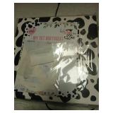 YJDFWAUT Holy Cow Im One Birthday Decorations Party Supplies for Girl, Pink Cow First Birthday Party Decorations, Farm Cow 1st Birthday Party Supplies, 1st Birthday Girl Decoration