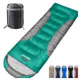0 Degree Winter Sleeping Bags for Adults Camping -Temp Range (5F - 32F) Portable Waterproof Compression Sack- Cold Weather Sleeping Bags for Big and Tall in Env Hoodie: Hiking Backpacking 4 Season