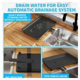 Hdkwby 2-Tier Dishes Drying Rack - Tableware Drying Rack with Draining Board, Space-Saving Design, Suitable for Kitchen Countertop Tableware and Cup Rack