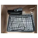 Hdkwby 2-Tier Dishes Drying Rack - Tableware Drying Rack with Draining Board, Space-Saving Design, Suitable for Kitchen Countertop Tableware and Cup Rack