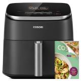 Cosori 9-in-1 TurboBlaze Air Fryer 6 Qt, Premium Ceramic Coating, 90°-450°F, Precise Heating for Even Results, Air Fry, Roast, Bake, Broil, Dry, Frozen, Proof, Reheat, Keep Warm, 120V, Dark Gray