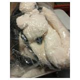 Veehoo Orthopedic Elevated Dog Bed with Fluffy Plush Bolster Cushion, Indoor Raised Dog Beds for Large Dogs, Soft Pet Sofa Cot with Removable Washable Mat, No-Slip Feet, 42 x 30 inches, Grey