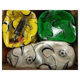 Wettarn 24 Pcs Soccer Ball with Pump Size 4/5 Deflated Machine Stitched Sport Soccer Balls Bulk for Outdoor Indoor Practice Playing Game Training (Size 5,Vivid Colors)