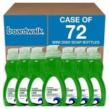 Boardwalk Dishwashing Liquid, Travel Dish Soap, Fresh Scent, 3 fl Ounce Bottle, Case of 72 Bottles