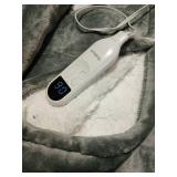 Bedsure Electric Blanket Full Size - Soft Flannel Heated Blanket Full, GentleSoft Fast Heating with 10 Time Settings & 6 Heat Settings, Warm Gift for Grandma (72x84 inches, Grey) Tested Works