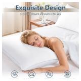 CozyLux Pillows Queen Size Set of 2, Hotel Quality Bed Pillows for Sleeping 2 Pack, Cooling Pillows for Side Back and Stomach Sleepers, Down Alternative Luxury Soft Supportive Fluffy Pillows (18x28)