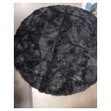 junovo Round Rug 6x6 Feet Fluffy Soft Area Rugs for Kids Girls Room Princess Castle Plush Shaggy Carpet Cute Circle Nursery Rug for Kids Teen