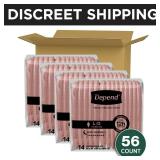 Depend Night Defense Adult Diapers, Incontinence & Postpartum Bladder Leak Underwear for Women, Disposable, Overnight, Large, Blush, 56 Count (4 Packs of 14), Packaging May Vary