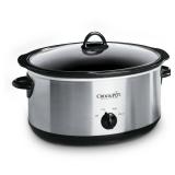 Crock-Pot 7 Quart Oval Manual Slow Cooker, Stainless Steel (SCV700-S-BR), Versatile Cookware for Large Families or Entertaining