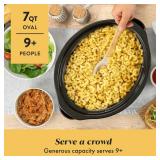 Crock-Pot 7 Quart Oval Manual Slow Cooker, Stainless Steel (SCV700-S-BR), Versatile Cookware for Large Families or Entertaining