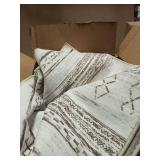 Tortania Area Rug Living Room Rugs - 5x8 Washable Large Soft Neutral Boho Moroccan Bohemian Farmhouse Rug Indoor Floor Carpet for Bedroom Under Dining Table Home Office Decor - Cream Brown