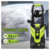 Pressure Washer, Power Washer with 4 Quick Connect Nozzles, High Pressure Cleaning Machine with Foam Cannon for Cars/Fences/Driveways/Patios/Home Cleaning