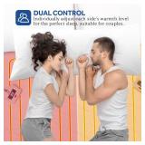 Sealy Heated Mattress Pad Cal King Size, Plush Top, Coral Fleece Electric Bed Warmer with Dual Controller, 10 Heat Settings, Auto Off 1-12 Hours, Fit Up to 17" Deep Pocket, Machine Washable 72"x84"