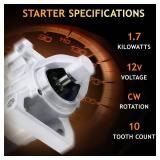 10910N Starter Compatible with 14-16 Chevrolet Silverado 1500 Suburban Tahoe, GMC Sierra 1500 Yukon Savana, Cadillac Escalade, Express Van 2500 3500 V6 V8 4.3L 5.3L 6.2L 2014 2015 2016 12655055