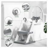 Rabb 1st Potty Training Seat, Upgrade Toddler Toilet Seat for Kids Boys Girls, 2 in 1 Potty Training Toilet for Kids, Splash Guard Anti-Slip Pad Step Stool Upgraded Cushion