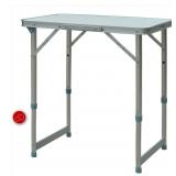 Outsunny 23" Portable Camping Table with Faucet Aluminum Lightweight Portable Folding Easy Clean Camping Table with Carrying Handle