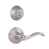 Naples Satin Nickel Combo Pack with Single Cylinder Deadbolt