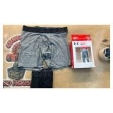 Under Armour Boxerjock 2 Pair Size Medium Black & Grey