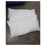 Amazon Basics Down Alternative Bed Pillow, Medium Density for Back and Side Sleepers, Queen - Pack of 2, White, 17" x 33"