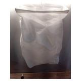 Household Essentials 148 Hanging Cotton Canvas Laundry Hamper Bag | White, 6" x 16" x 27" (Length x Width x Height)