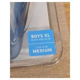 Shock Doctor Compression Shorts w/BioCup (Blue/White) MEDIUM