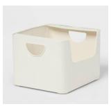 Metal Bin Small Open Front Ivory -Brightroom (See Details)