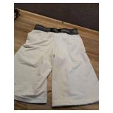 Shock Doctor Youth Compression Shorts with Protective Cups White: Apparel for Sports