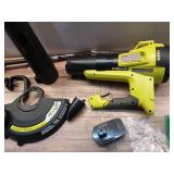 ONE+ 18V Cordless Battery String Trimmer/Edger and Jet Fan Blower Combo Kit (2-Tools) with 4.0 Ah Battery and Charger - Retail: $219