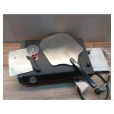 12 in. Portable Propane Gas Outdoor Pizza Oven in Black with Case, Pizza Peel and Pizza Cutter  (See Pics)- Retail: $179